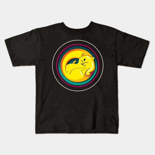 Yello Cat Kids T-Shirt by YelloCatBean